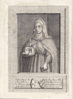 Kupferstich-Portrait Der Sophia Von Bayern (1236-1289), Gräfin Von Hirschberg (ab 1257), Welche Das Dominikaner-Kloster  - Pologne