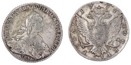 Rubel 1771, St. Petersburg. 23,46 G. Fast Sehr Schön, Kratzer. Bitkin 218. Davenport. 1684. - Russland