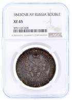 Rubel 1843, St. Petersburg. NGC Grading XF 45. Bitkin 202. - Russland