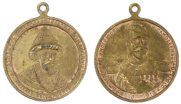 Tragbare Messingmedaille 1913 Von Kuschkin. 300 Jahre Romanow-Dynastie. 27 Mm. Vorzüglich - Russland