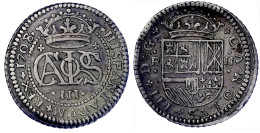 2 Reales 1708, Barcelona. Sehr Schön/vorzüglich. Calicó 28. - Other & Unclassified