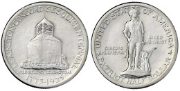 1/2 Dollar Lexington-Concord 1925, Philadelphia. Vorzüglich. Krause/Mishler 156. - Otros & Sin Clasificación