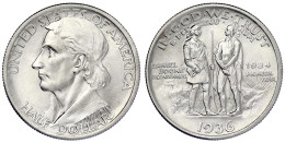 1/2 Dollar Daniel Boone 1936, Philadelphia. Auflage Nur 12012 Ex. Fast Stempelglanz, Min. Kratzer. Krause/Mishler 165.2. - Otros & Sin Clasificación
