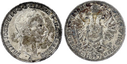 Vereinstaler 1857 A, Wien. Fast Vorzüglich. Herinek 444. Thun 445. - Goldmünzen