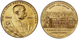 Bronzemedaille 1908 Von Christlbauer. Eröffnung Des Kaiser-Jub.-Saales Im Museum Der Niederösterr. Landesfreunde In Bade - Gold Coins