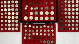 Münzkoffer Mit Ca. 145 älteren Münzen Ab 1550. Dabei 113 Silbermünzen. U.a. 15 Kreuzer 1694 Olmütz Und 1696 Kaschau, 10  - Gold Coins