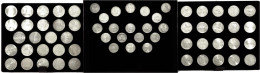 Sammelschatulle Mit 63 Silbergedenkmünzen Aus 1955 Bis 1981. 19 X 25 Schilling, 20 X 50 Schilling Und 24 X 100 Schilling - Oesterreich