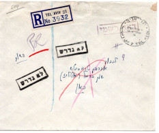 71647 - Israel - 1949 - OrtsR-Bf TEL AVIV, Zurueck - Lettres & Documents