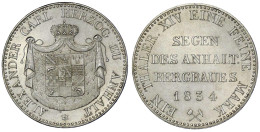 Ausbeutetaler 1834. Fast Stempelglanz, Prachtexemplar, Selten In Dieser Erhaltung. Jaeger 59. Thun 2. AKS 15. - Gouden Munten