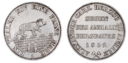 Ausbeutetaler 1852 A. Gutes Vorzüglich, Etwas Berieben. Jaeger 66. Thun 3. AKS 16. Davenport. 504. - Pièces De Monnaie D'or