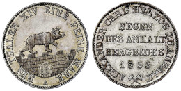 Ausbeutetaler 1855 A. Fast Vorzüglich. Jaeger 66. Thun 3. AKS 16. Davenport. 504. - Monedas En Oro