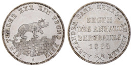 Ausbeutetaler 1861 A. Vorzüglich/Stempelglanz Aus Erstabschlag. Jaeger 73. Thun 6. AKS 17. - Gold Coins