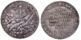 Ausbeutetaler 1774, Frankfurt Am Main. Ausbeute Der Grube Holzappel. Münzmeister Johann Georg Bunsen. Feinsilber. 23,10  - Gold Coins