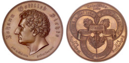 Bronzemedaille (unsign., Von Othemar Balbacher) 1862 Fichte-Preis Für Wahrhaftigkeit, Vaterlandsliebe Und Opferwilligkei - Gouden Munten