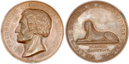 Bronzemedaille 1844 Von Kachel. 40j. Dienstjub. Des Philologen Georg Friedrich Creuzer An Der Universität Heidelberg. Bü - Gouden Munten