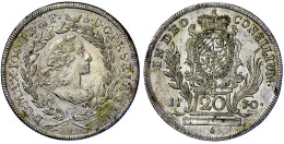 20 Konventionskreuzer 1770. Fast Stempelglanz, Prachtexemplar. Hahn 299. - Monedas En Oro