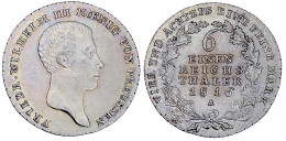 1/6 Taler 1816 A, Berlin. Stempelglanz, Prachtexemplar. Jaeger 31. AKS 24. - Goldmünzen