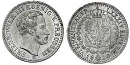 1/6 Taler 1840 D, Düsseldorf. Fast Stempelglanz. Jaeger 26. AKS 26. - Pièces De Monnaie D'or