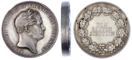 Silbermedaille (Dickabschlag) O.J. (ab 1841) Von Pfeuffer. Dem Besten Schützen. 35 Mm; 43,67 G. Vorzüglich, Randfehler.  - Gold Coins