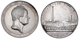 Silbermedaille 1846 Von Pfeuffer. Widmung Der Mansfelder Bergwerksgesellschaften. 42 Mm; 29,21 G. Vorzüglich/Stempelglan - Goldmünzen