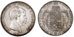 Vereinsdoppeltaler 1855 A Vorzüglich/Stempelglanz, Feine Tönung. Jaeger 82. AKS 70. Olding 303. - Gold Coins