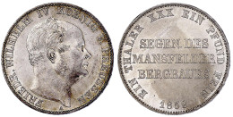 Ausbeutetaler 1859 A. Vorzüglich/Stempelglanz, Selten In Dieser Erhaltung. Jaeger 85. Thun 263. AKS 79. - Pièces De Monnaie D'or