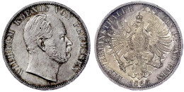 Vereinstaler 1866 A. Vorzüglich, Schöne Patina. Jaeger 96. Thun 270. AKS 99. - Pièces De Monnaie D'or