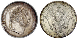 Siegestaler 1866 A, Berlin. Vorzüglich/Stempelglanz, Kl. Randfehler, Schöne Patina. Jaeger 98. Thun 271. AKS 117. Kahnt  - Pièces De Monnaie D'or