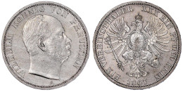 Vereinstaler 1867 A. Prägefrisch, Min. Kratzer. Jaeger 96. AKS 99. Olding 405. - Gold Coins