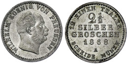 2 1/2 Silbergroschen 1868 A. Prägefrisch. AKS 102. - Goldmünzen