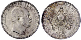 Vereinstaler 1870 A. Vorzüglich/Stempelglanz, Kl. Randfehler. Jaeger 96. AKS 99. Olding 405. - Pièces De Monnaie D'or