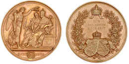 Bronzemedaille 1879 Von Kullrich. Zur Goldenen Hochzeit Mit Augusta Von Sachsen-Weimar. 60 Mm. Vorzüglich. Sommer K86. - Pièces De Monnaie D'or