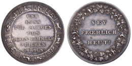 Silbermedaille Von Loos O.J. (um 1803), Auf Die 12 Sternkreiszeichen, Mit Dem Spruch: Sey Froehlich Heut - Und Lass Für  - Goldmünzen