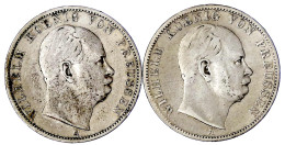 2 Vereinstaler: 1866 A Und 1867 A. Beide Sehr Schön. Olding 405. AKS 99. Jaeger 96. - Pièces De Monnaie D'or