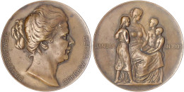 Bronzemedaille 1905 Von Elster. Berta Magnus, Gattin Des Braunschweiger Rechtsanwaltes Und Notars Carl Magnus. 69 Mm. Vo - Monedas En Oro