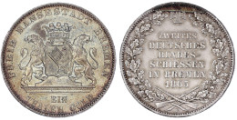 Taler 1865 B. Zweites Deutsches Bundesschießen. Vorzüglich, Schöne Patina. Jaeger 27. Thun 126. AKS 16. - Gold Coins
