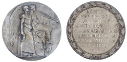 Silbermedaille 1902 Von Heinz Müller Bei Oertel. Industrie- Und Gewerbe-Ausstellung Für Rheinland-Westfalen Verbunden Mi - Gold Coins