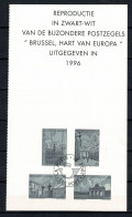 Belg. 1997 ZNP29 / NL - 2642/45 - Brussel, Hart Van Europa - B&W Sheetlets, Courtesu Of The Post  [ZN & GC]