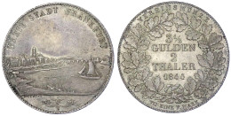 Doppeltaler 1844. Stadtansicht. Gutes Vorzüglich, Schöne Patina. Jaeger 15. Thun 130. AKS 3. - Monedas En Oro