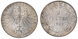 Doppelgulden 1847. Prägefrisch/fast Stempelglanz. Jaeger 28. AKS 5. Thun 132. - Goldmünzen