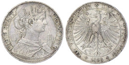 Vereinstaler 1858, Franconia. Eschenheimer Turm Mit Dächern. Gutes Sehr Schön, Kl. Randfehler. Jaeger 39. Thun 140. AKS  - Monedas En Oro