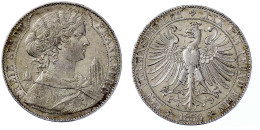 Vereinstaler 1858, Franconia. Eschenheimer Turm Mit Dächern. Gutes Sehr Schön, Kl. Randfehler. Jaeger 40. Thun 141. AKS  - Monedas En Oro