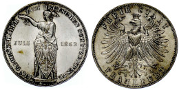 Vereinstaler 1862. Zum Deutschen Schützenfeste. Vorzüglich/Stempelglanz. Jaeger 51. Thun 146. AKS 44. - Monedas En Oro