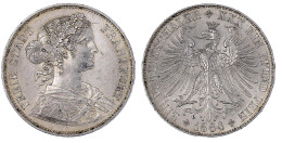 Vereinstaler 1864. Frankonia Mit Knoten. Vorzüglich/Stempelglanz, Kl. Kratzer. Jaeger 42 B. Thun 144. AKS 10. - Goldmünzen