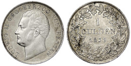 1/2 Gulden 1839. Vorzüglich, Kl. Randfehler. Jaeger 37. AKS 106. - Pièces De Monnaie D'or