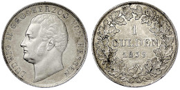 1/2 Gulden 1839. Vorzüglich, Kl. Randfehler. Jaeger 37. AKS 106. - Goldmünzen