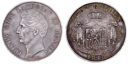 Doppelgulden 1846. Vorzügliches Prachtexemplar Mit Schöner Patina, Selten. Jaeger 8. Thun 201. AKS 166. - Gold Coins