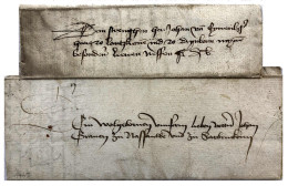 2 Stück: Handschriftlicher Brief Als "Pfalzgraf Bei Rhein" Und "Grave Zu Spanheim", Datiert 1465. Gerichtet An Johann (I - Monedas En Oro