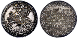 Feinsilbertaler Nach Zinnaischem Fuß 1678, Auf Die Verleihung Des Hosenbandordens Und Auf Das St. Georgs Ordensfest. 23, - Goldmünzen