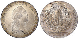 Konventionstaler 1781 IEC, Dresden. 27,97 G. Vorzüglich/Stempelglanz. Buck 157b. Schnee 1077. Davenport. 2695. - Gold Coins